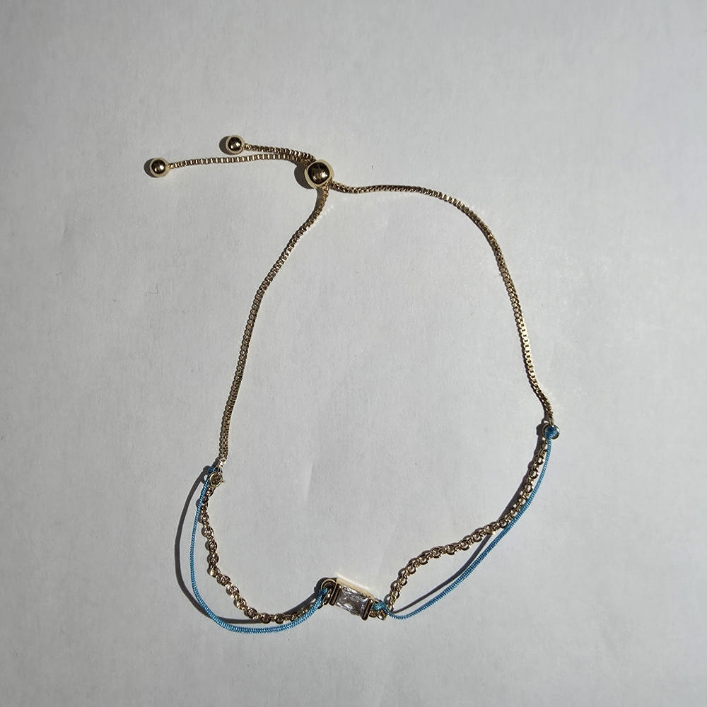 Pura Vida Gold and Blue Bracelet